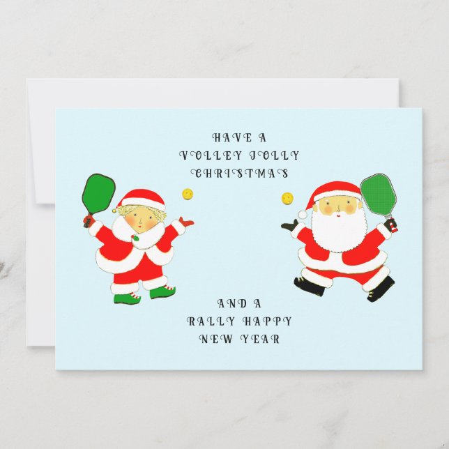 Funny Pickleball Christmas Cards (Front)