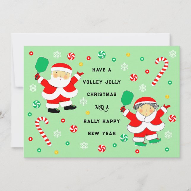 Funny Pickleball Christmas Cards (Front)