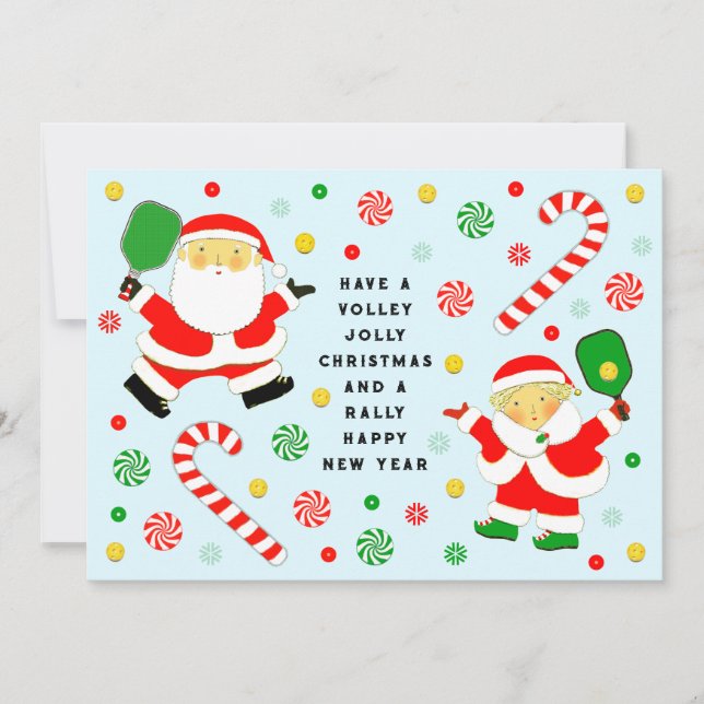 Funny Pickleball Christmas Cards (Front)