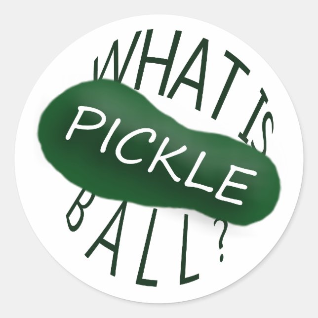 Funny Pickleball Classic Round Sticker (Front)