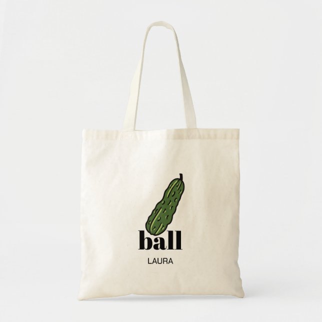 Funny Pickleball Dill and Ball Personalised  Tote Bag (Front)