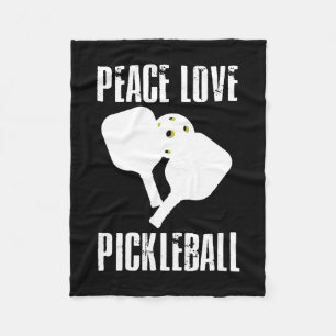 Funny Pickleball  Fleece Blanket