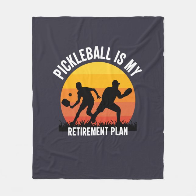 funny pickleball Fleece Blanket (Front)