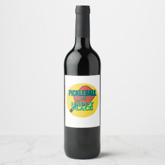 Funny Pickleball for Players of All Ages Wine Label