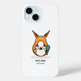 Funny Pickleball Fox Lets Dink Around iPhone 15 Case