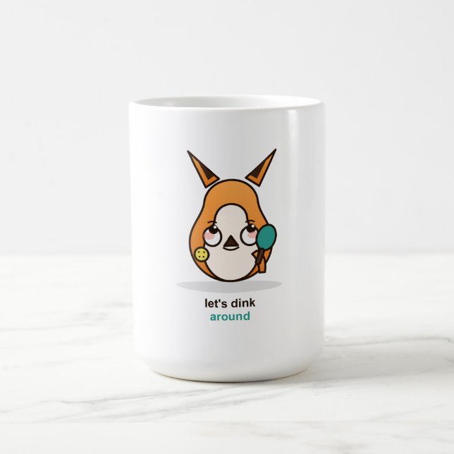 Funny Pickleball Fox Lets Dink Around Coffee Mug (Center)