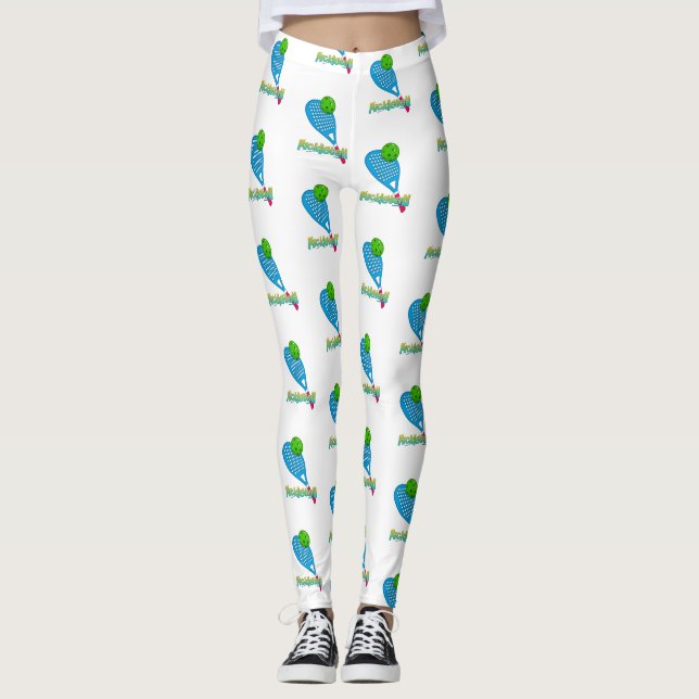 Funny Pickleball Game  Leggings (Front)