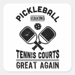 Funny Pickleball Great Again Dink Gift Square Sticker
