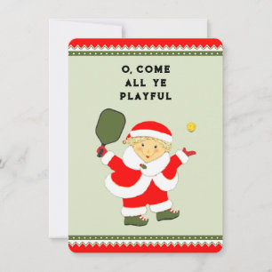 Funny Pickleball Holiday Christmas Cards
