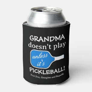 Funny Pickleball Humour Fun Grandma Cute Typograph Can Cooler