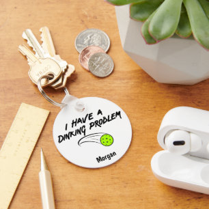 Funny Pickleball Humour I Have A Dinking Problem Key Ring