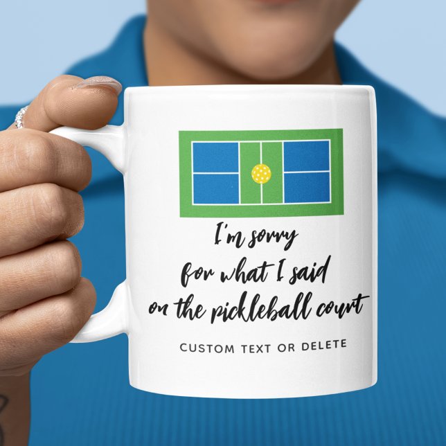 Funny Pickleball Humour, Pickle Baller Gift Custom Coffee Mug (Creator Uploaded)