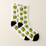 Funny Pickleball I'M KIND OF A BIG DILL Small Socks<br><div class="desc">Funny pickleball socks with the humourous saying I'M KIND OF A BIG DILL featuring a dill pickle and yellow pickleball design pattern for the pickleball enthusiast. Size SMALL (Men 5-7; Women 7-9).</div>