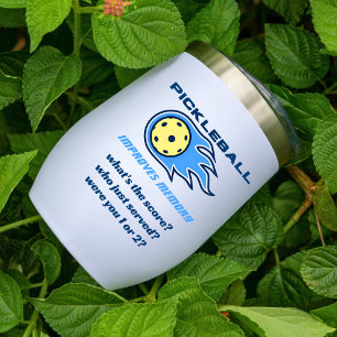 FUNNY Pickleball Improves Memory Water Bottle