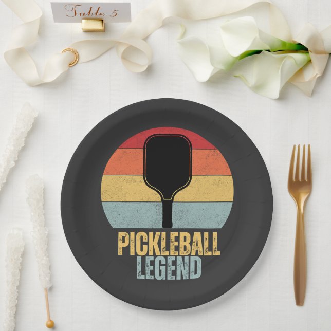 Funny Pickleball Legend Paper Plate (Wedding)