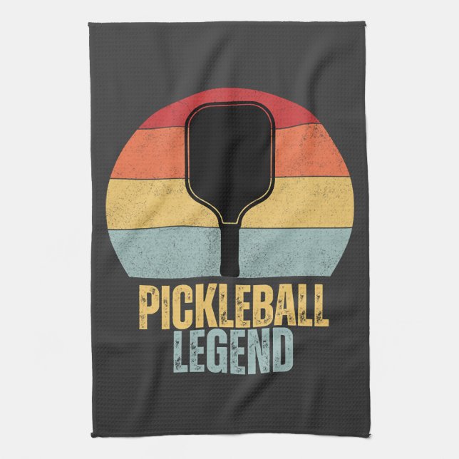 Funny Pickleball Legend Tea Towel (Vertical)