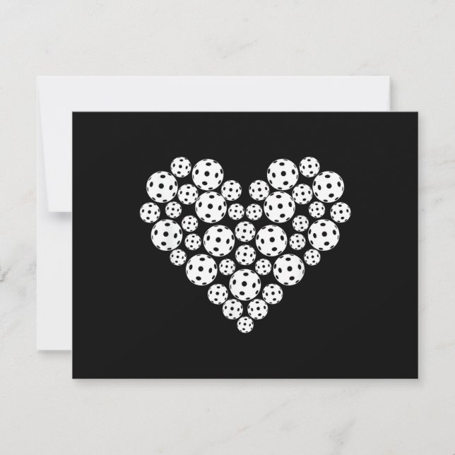 Funny Pickleball Love Heart Shape Valentine (Front)