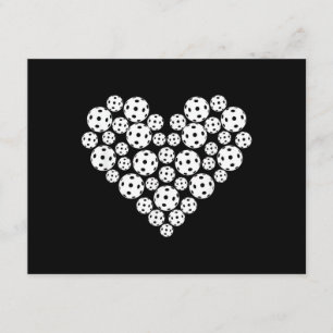 Funny Pickleball Love Heart Shape Valentine Enclosure Card