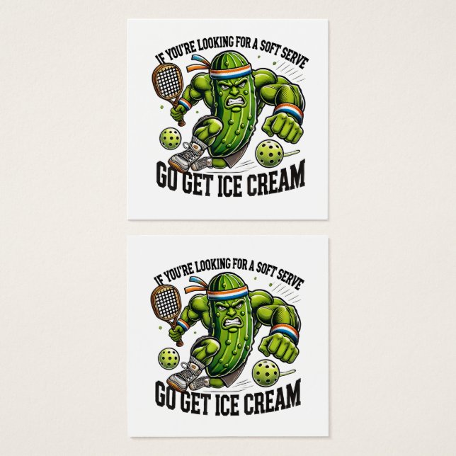 Funny Pickleball Lover Pun with a Pickle Playing (Front & Back)
