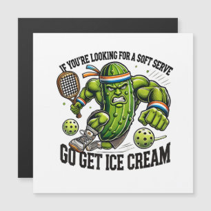 Funny Pickleball Lover Pun with a Pickle Playing