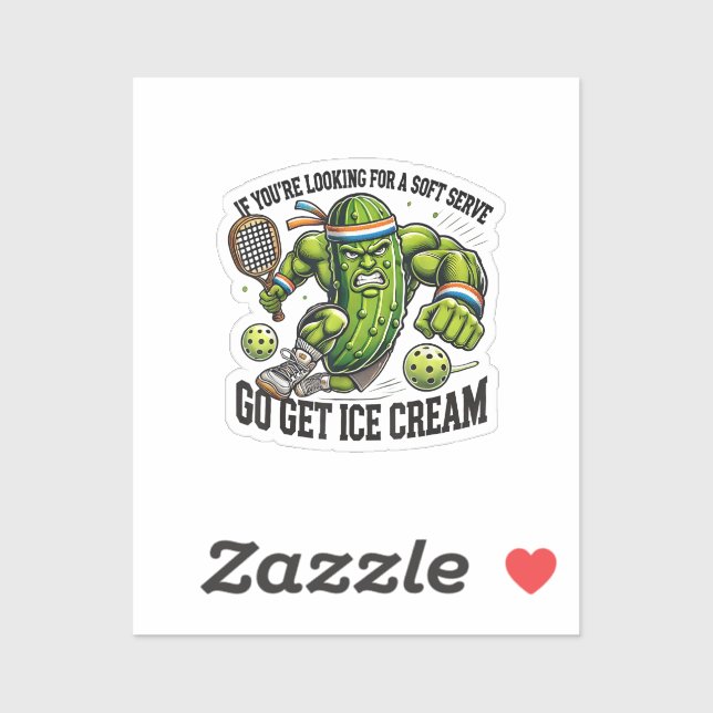 Funny Pickleball Lover Pun with a Pickle Playing (Sheet)