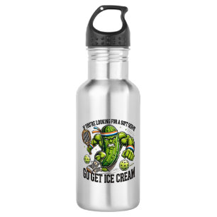 Funny Pickleball Lover Pun with a Pickle Playing 532 Ml Water Bottle