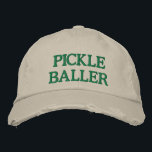 Funny Pickleball Lover Quote Unique Gift Embroidered Hat<br><div class="desc">Show off your love for pickleball with this stylish pickleballer embroidered distressed dad hat! Featuring bold green lettering on a classic neutral background, this hat is perfect for casual wear on and off the court. Whether you're a seasoned pro or just love the game, this playful design makes a great...</div>