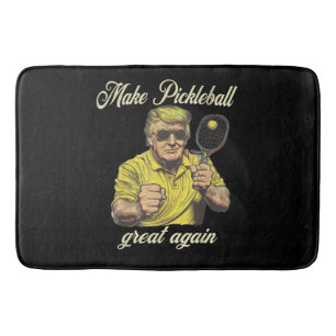 Funny Pickleball Lovers Graphics Pickle Ball Bath Mat