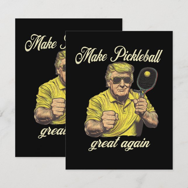 Funny Pickleball Lovers Graphics Pickle Ball Card (Front/Back)