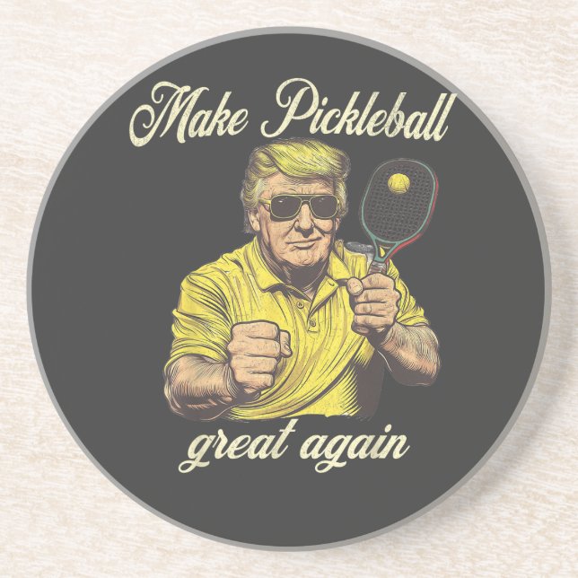 Funny Pickleball Lovers Graphics Pickle Ball Coaster (Front)