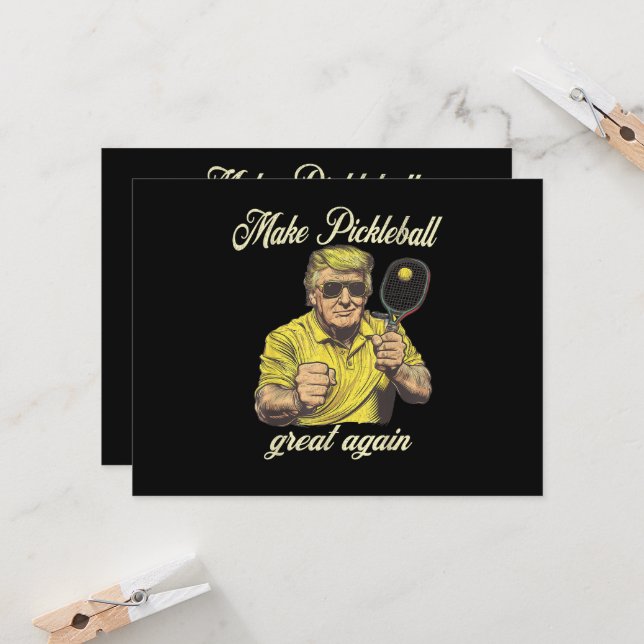 Funny Pickleball Lovers Graphics Pickle Ball Invitation (Front/Back In Situ)