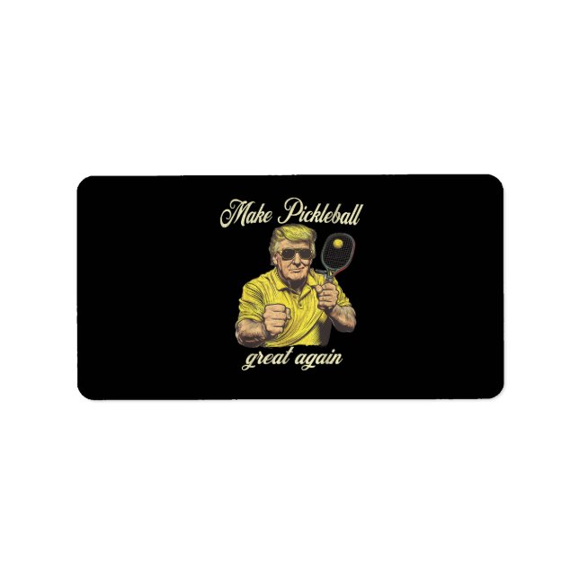 Funny Pickleball Lovers Graphics Pickle Ball Label (Front)