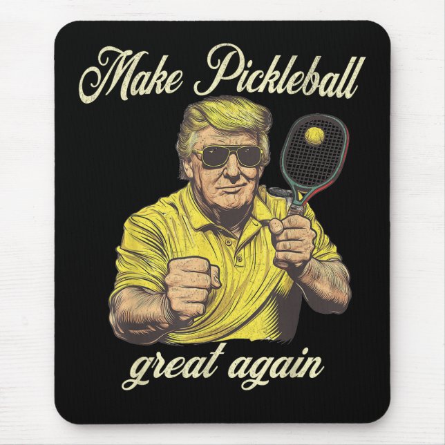 Funny Pickleball Lovers Graphics Pickle Ball Mouse Mat (Front)