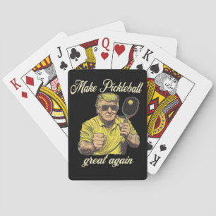 Funny Pickleball Lovers Graphics Pickle Ball Playing Cards