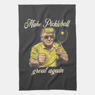 Funny Pickleball Lovers Graphics Pickle Ball Tea Towel