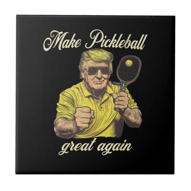 Funny Pickleball Lovers Graphics Pickle Ball Tile (Front)