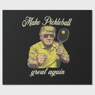 Funny Pickleball Lovers Graphics Pickle Ball Wrapping Paper