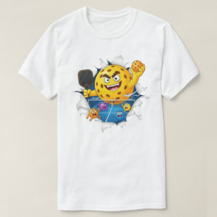 Funny Pickleball Mascot Game Face T-Shirt