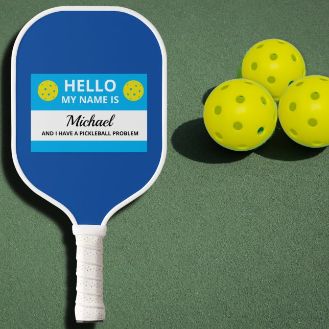 Funny Pickleball My Name is Addicted to Pickleball Paddle (Creator Uploaded)