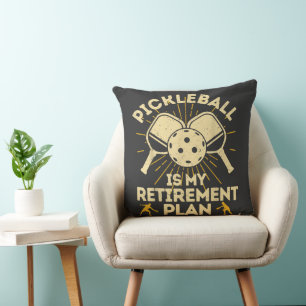 Funny Pickleball My Retirement Plan Vintage Cushion