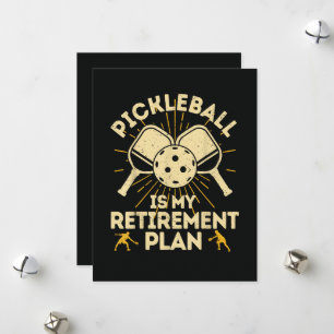 Funny Pickleball My Retirement Plan Vintage Holiday Card
