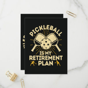 Funny Pickleball My Retirement Plan Vintage Invitation Postcard