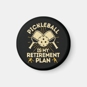 Funny Pickleball My Retirement Plan Vintage Magnet