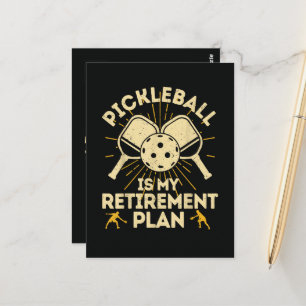Funny Pickleball My Retirement Plan Vintage Postcard