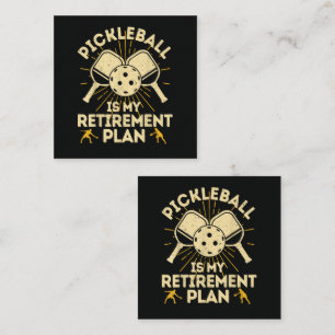Funny Pickleball My Retirement Plan Vintage Square Business Card