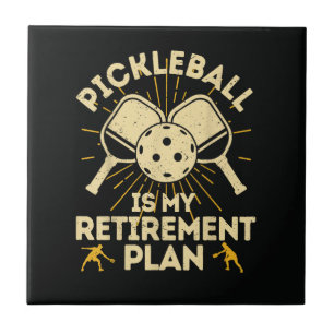 Funny Pickleball My Retirement Plan Vintage Tile