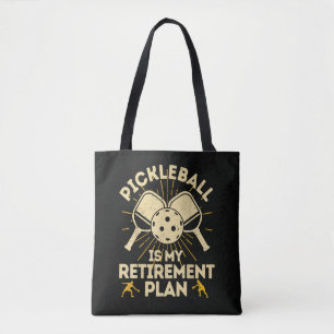 Funny Pickleball My Retirement Plan Vintage Tote Bag