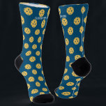 Funny Pickleball Pattern Personalised Custom Text  Socks<br><div class="desc">Fun pickleball socks - add your custom text to personalise or delete.  Easily change the background colour. Makes a super fun gift for any pickleball lover.</div>