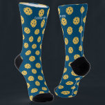 Funny Pickleball Pattern Personalised Custom Text  Socks<br><div class="desc">Fun pickleball socks - add your custom text to personalise or delete.  Easily change the background colour. Makes a super fun gift for any pickleball lover.</div>