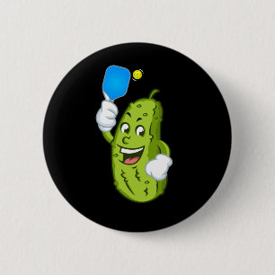 Funny Pickleball Pickel Humour Cucumber 6 Cm Round Badge